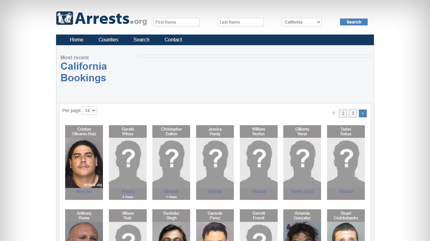 California Arrests and Inmate Search